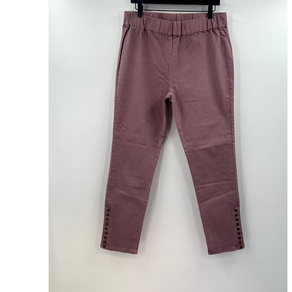 Soft Surroundings High Rise Ultimate Ankle Snap Up Denim Leggings Size Medium - Picture 1 of 6